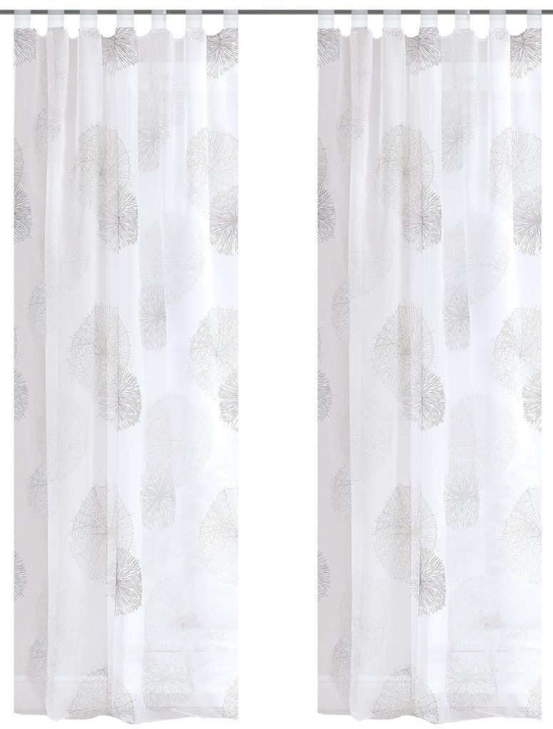 HOME WOHNIDEEN Rawlins 2Er Set Schlaufenschal 145 X 140 cm 2x Fertigschal inkl. 1x Bügelband Grau