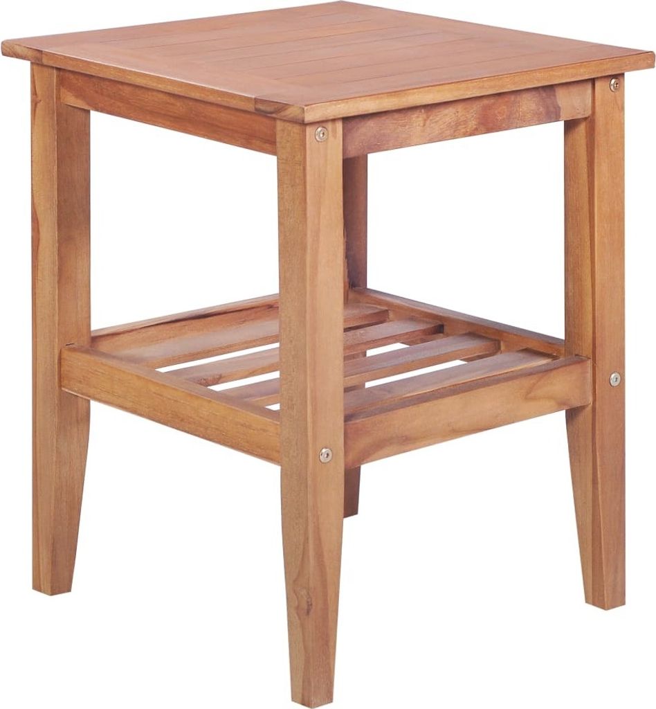 Couchtisch 40x40x50 cm Quadratisch Massivholz Teak