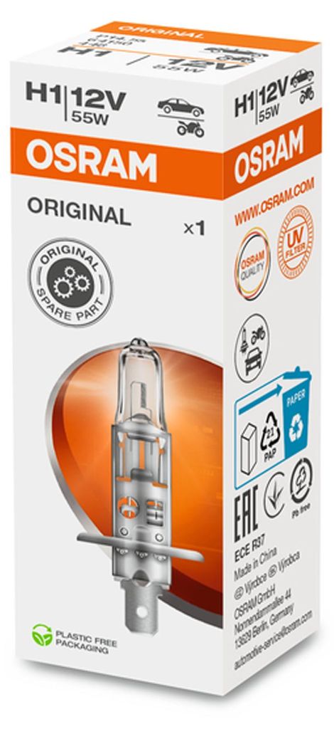 Osram Original Line Lampada per auto H1 12 V 55 W Immagine del prodotto 