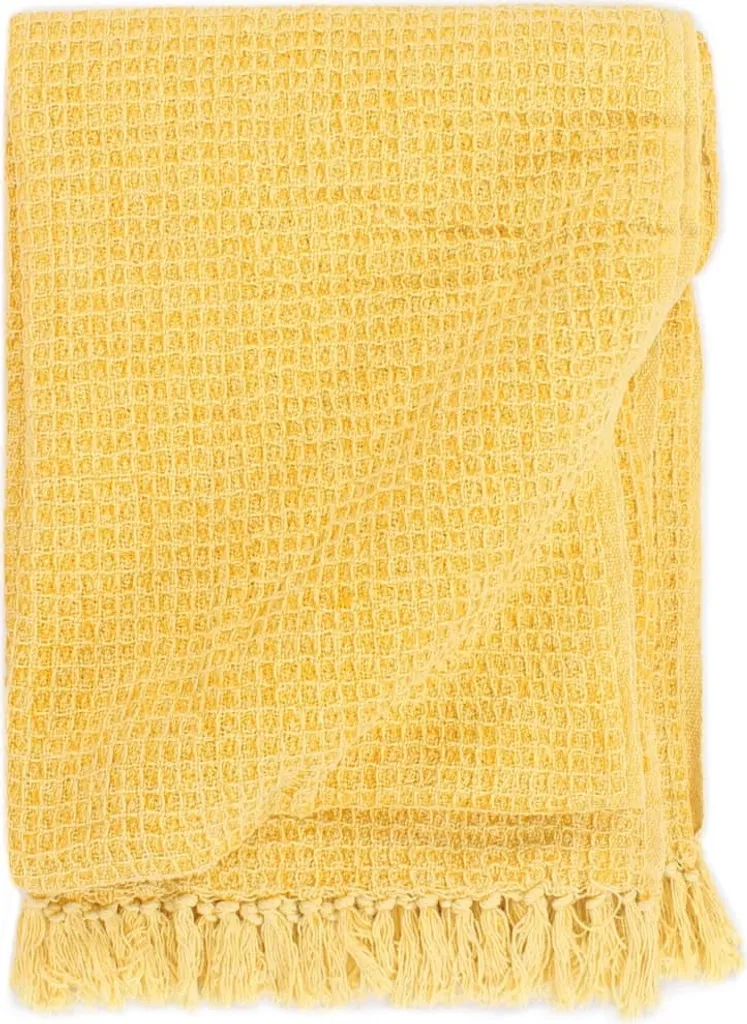 Telo Tuttofare 220x250 Giallo Senape Cotone | Protezione Divano e Letto