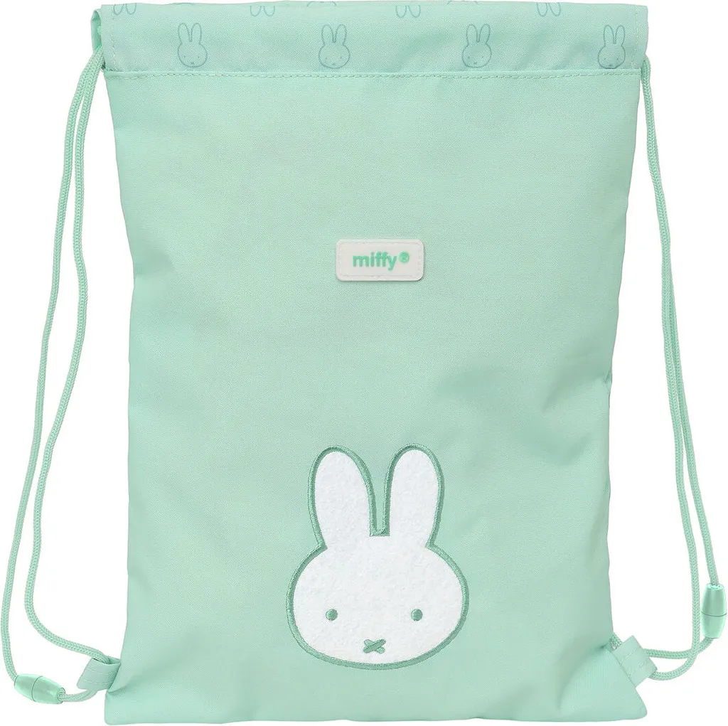Sacca Sportiva Miffy Menta 34cm | Borsa Zaino Nuoto e Palestra