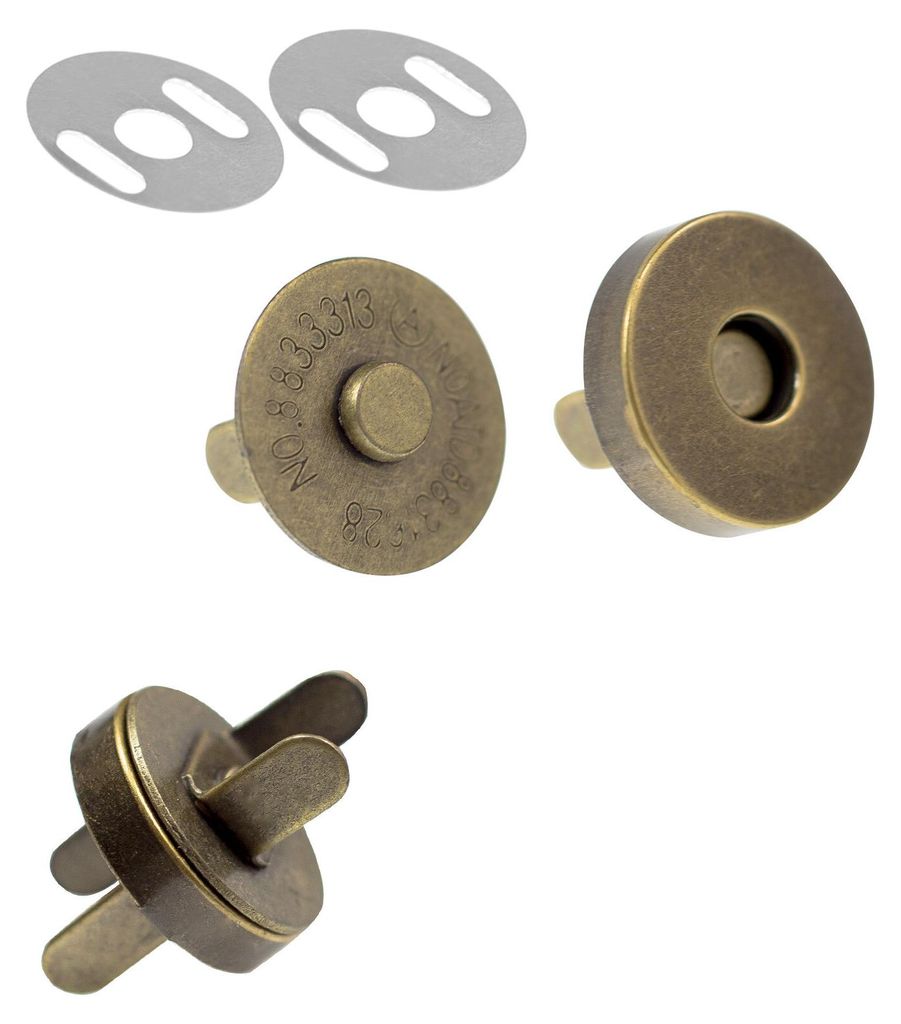 10 Magnet-Verschlüsse rund + oval Größen- Farbwahl - Taschen Schloss Verschluss