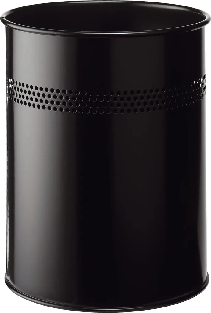Durable 3300-01 Cestino Carta Metallo 15L - Fornitura Ufficio Nero