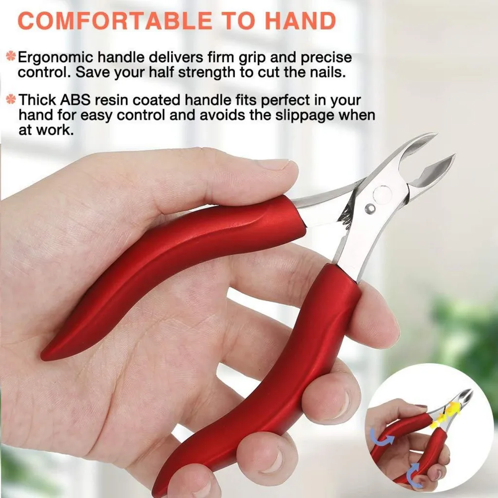 Coupe-ongles de Pédicure Professionnel avec Manche Souple Ergonomique - 2