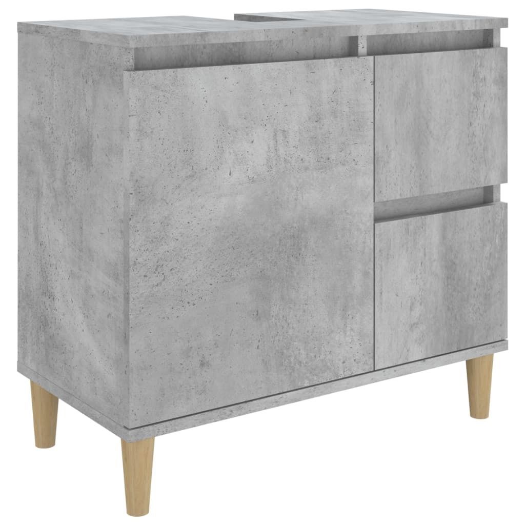 vidaXL Mobile da bagno grigio cemento 65x33x60 cm materiale Immagine del prodotto 