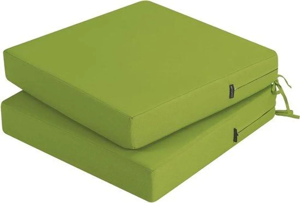 Coussins de jardin vert pour terrasse et balcon - Imperméables 45x45