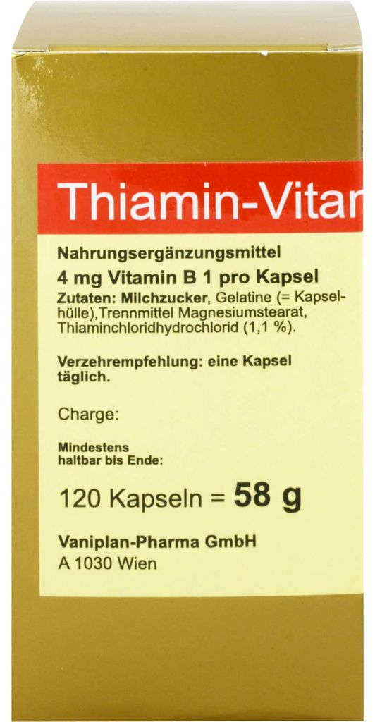 FBK-Pharma Thiamine-Vitamine B1 gélules, 120 gélules Image du produit 