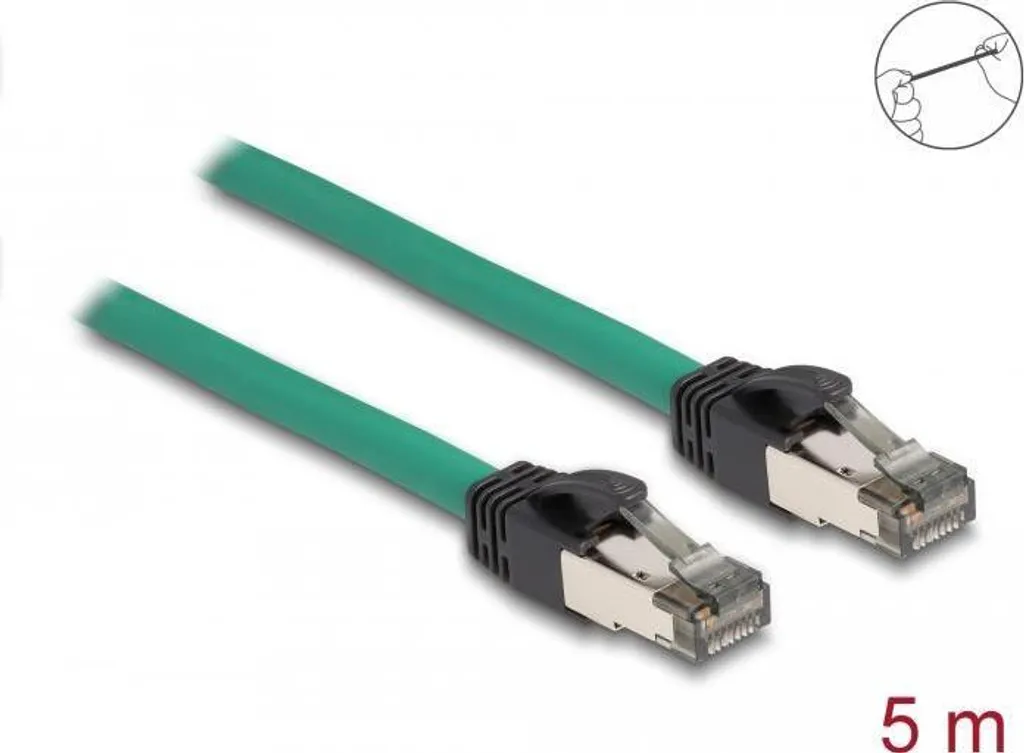 Câble de raccordement PROFINET RJ45 CAT 5e 5m vert pour réseau usine
