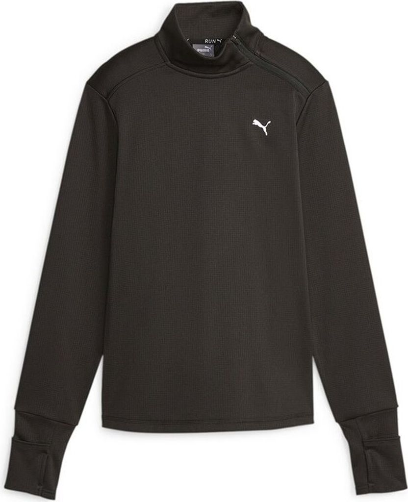 Puma Run Micro Fleece Mit Halbem Reißverschluss Schwarz XS Frau Schwarz XS