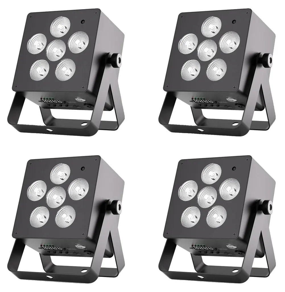 Projecteur de scène nomade pour mariage et soirée RGBWA UV compact