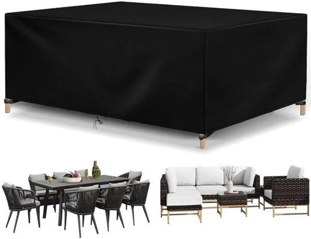 Housse de protection salon de jardin 180x100x74 cm pour hivernage extérieur