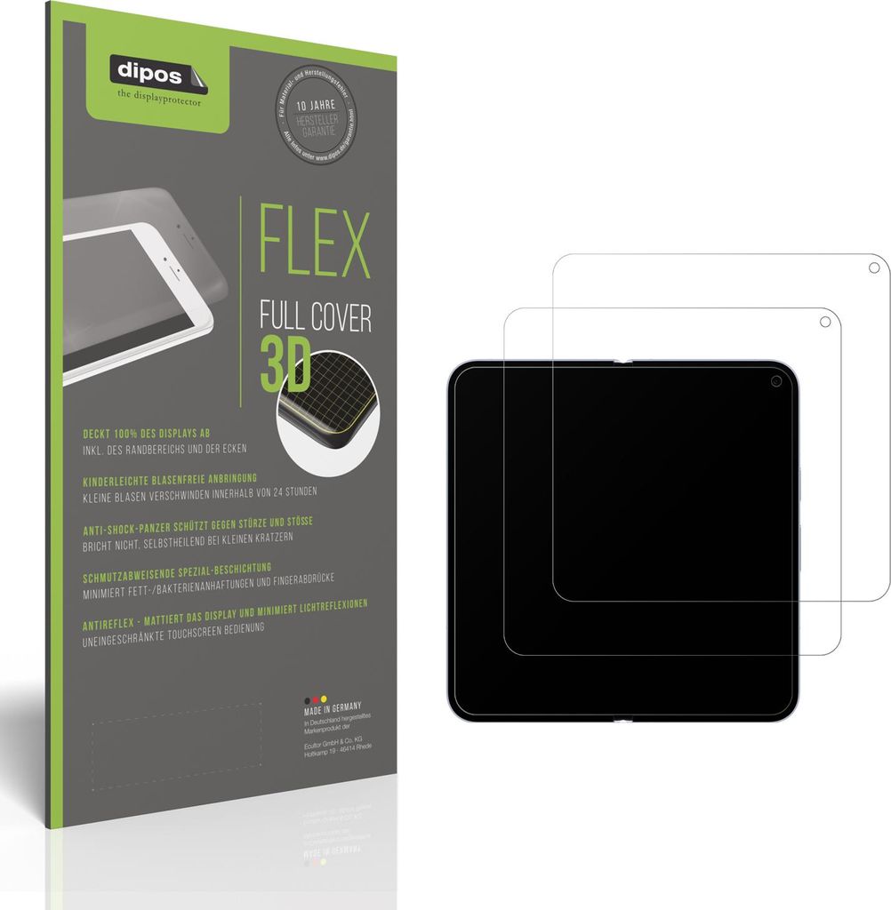 A product package for screen protectors with a sample of the product shown.
