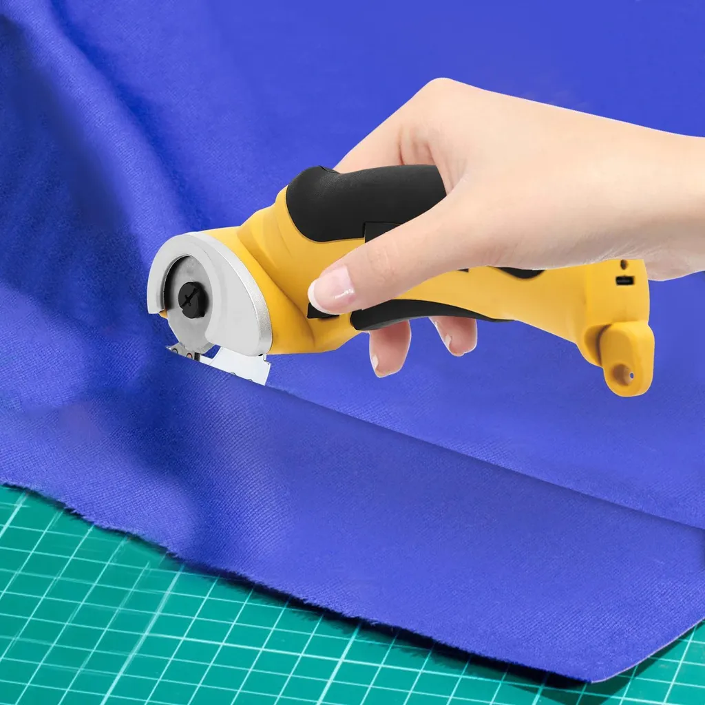 Ciseaux électriques pour tapis et cuir - Coupe sans fil de précision
