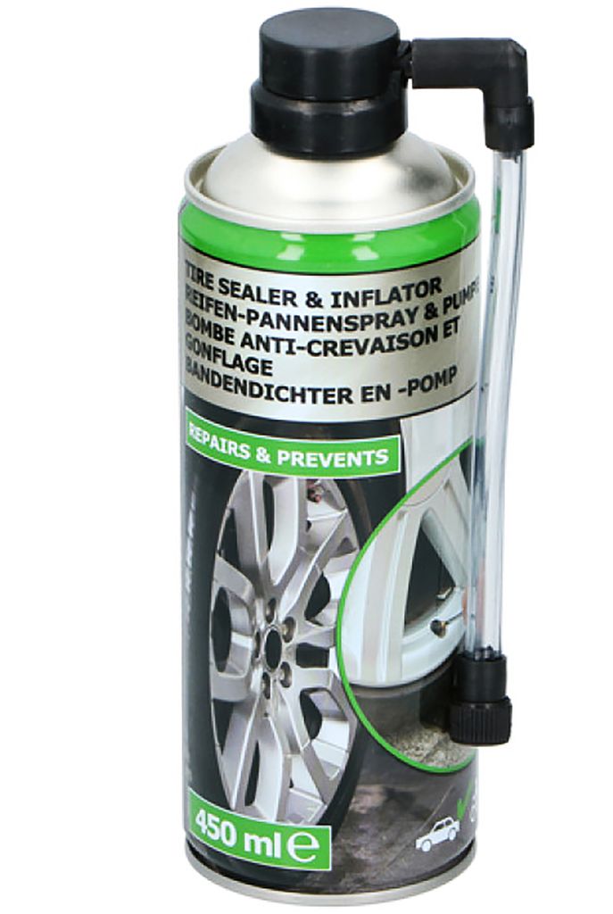 REIFEN-PANNENSPRAY & PUMPE 450ml für Auto Motorrad Reifendichtmittel Reifenreparaturspray Reifen Reparatur Spray 71