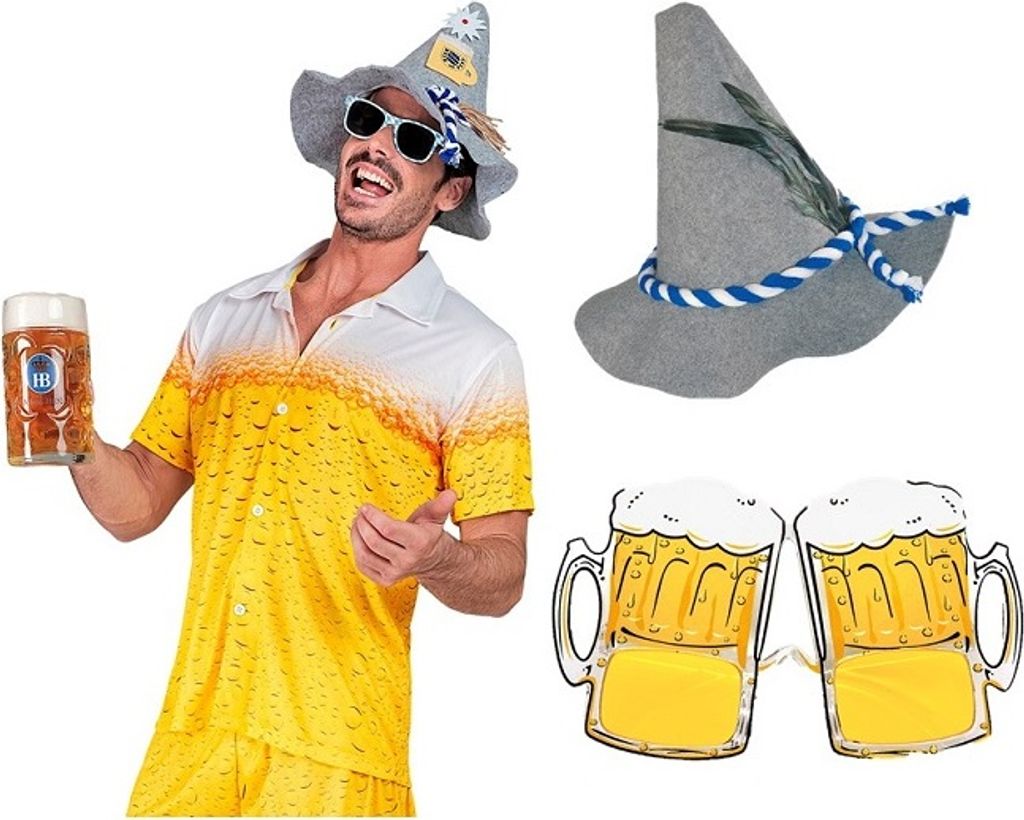 Bier Hemd Set in Gr. S -2XL - Bier Party Shirt mit Produktbild 