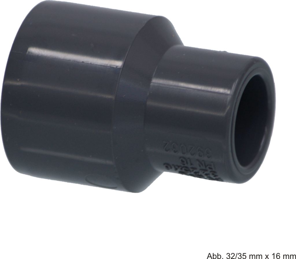 PVC-U Reduziermuffe 40/32 mm x 32 mm