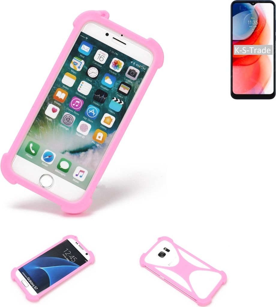 K-S-Trade Handy Hülle kompatibel mit Motorola Moto G Play (2021) Schutz Hülle Bumper Silikon Schutz Hülle Cover Case Silikoncase Silikonbumper TPU