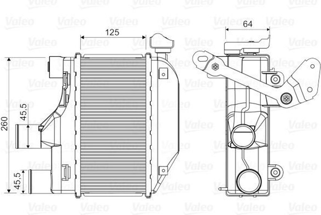 VALEO 818362 - OE 17940 33020 Ladeluftkühler für Corolla (E12)