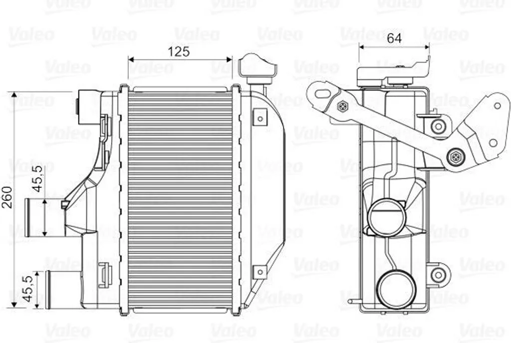 Échangeur d'air Valeo 818362 en aluminium - Fiabilité OE 17940 33020