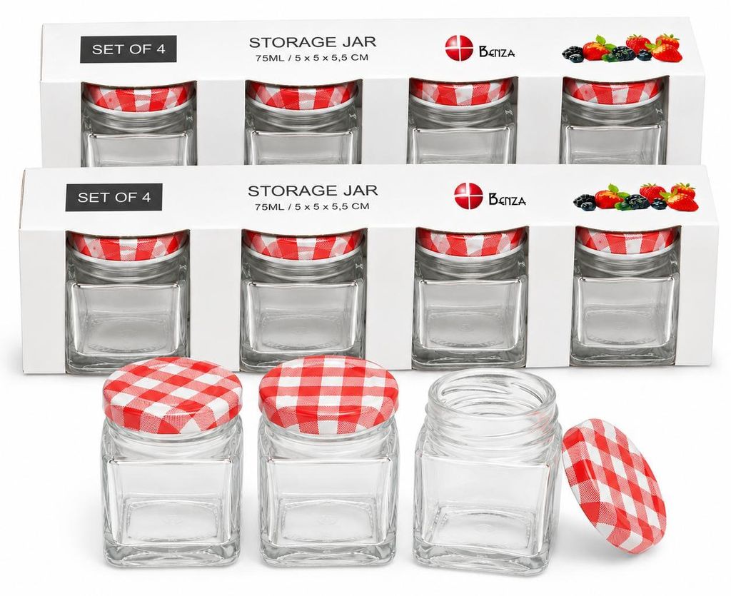 Boîtes de conservation Benza, lot de 8 – 75 ml – Couvercle Image du produit 