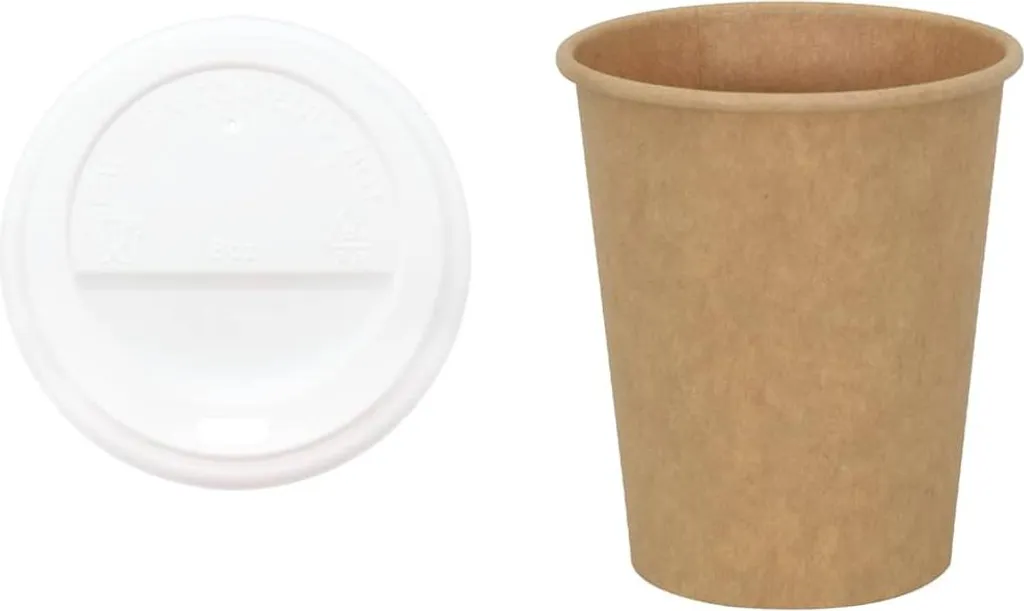 Gobelets en carton anti-fuite 200ml avec couvercles, lot 1000 pcs sécurité