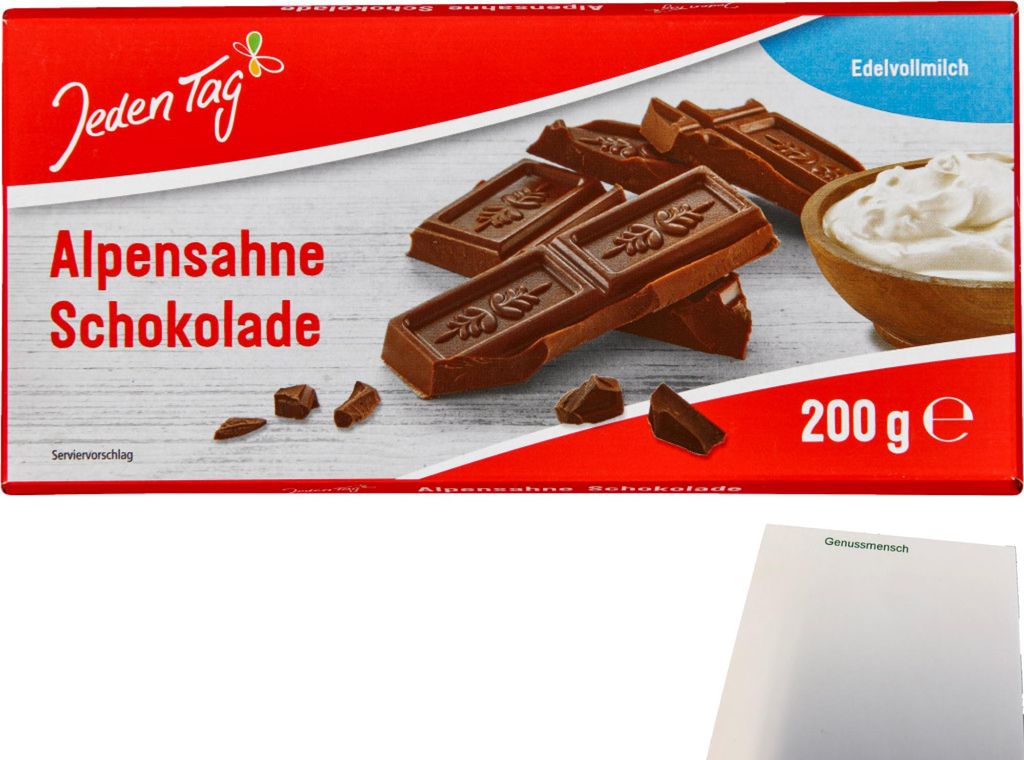 Jeden Tag Schokolade Alpensahne (200g) + usy Block
