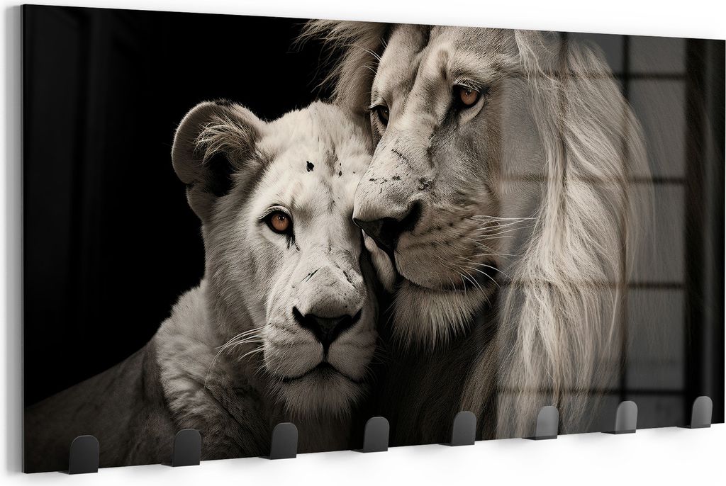 DEQORI Kleiderhaken Glas 60x30 cm 'Zarte Wildheit' Wand Garderobe beschreibbar Paneel