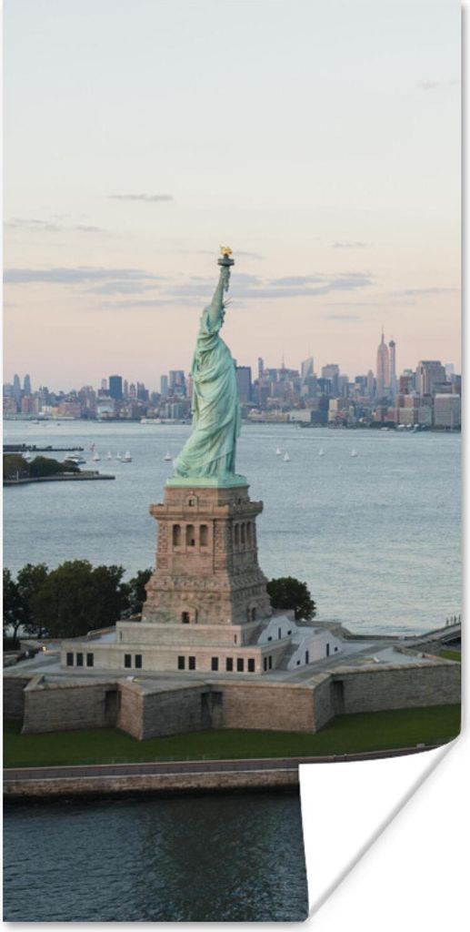 MuchoWow Poster New York - Freiheitsstatue - Amerika 75x150 cm - Dekoration für die Wände