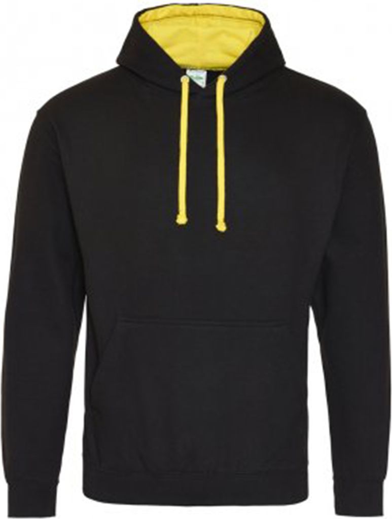 Awdis Kapuzenpullover / Kapuzen-Sweatshirt RW165 (S) (Schwarz/Sonnengelb)