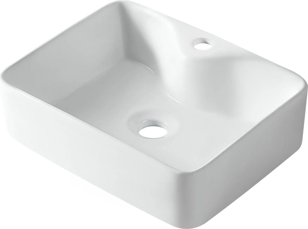 Balneo Waschbecken SAVIA 49x38 cm Keramik weiß rechteckig für Badezimmer