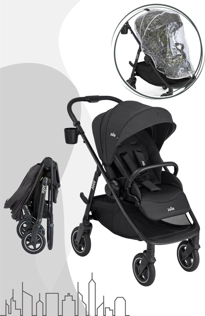 Joie Versadrift Buggy Sportwagen Kinderwagen 360 Grad Räder Raven S2318AARVN000