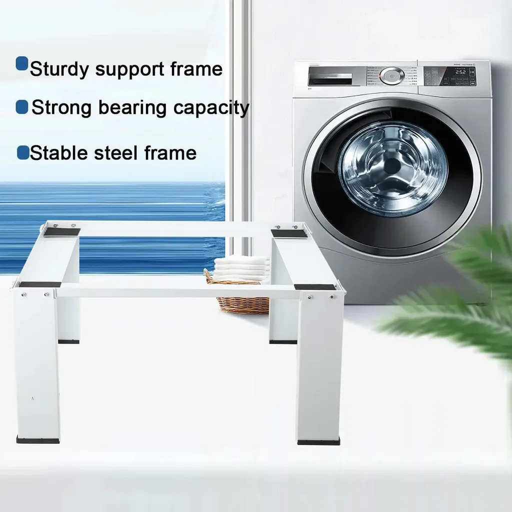 Support pour lave-linge réglable - Socle universel robuste avec fixation - 6