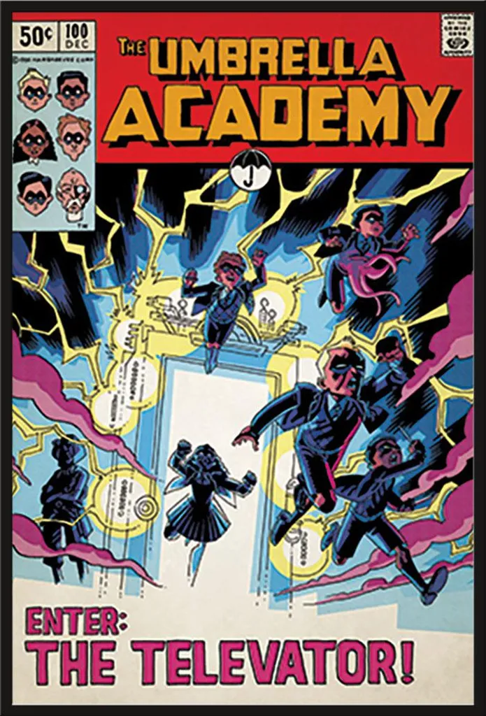 Affiche encadrée Umbrella Academy 61x91,5 cm cadre noir Shinsuke robuste