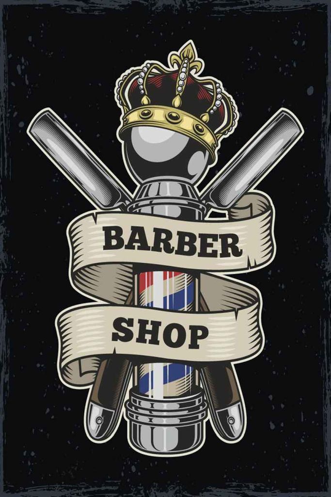 vianmo Holzschild 30x20 cm Barbershop Friseur Salon Haare