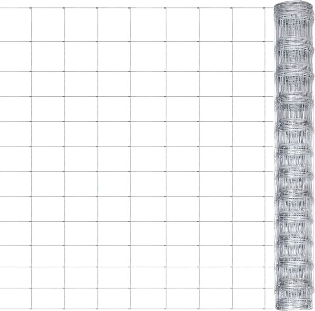 "im Angebot" Gartenzaun Verzinkter Stahl 50x1,25 m Silbern - Metallzäune CC875