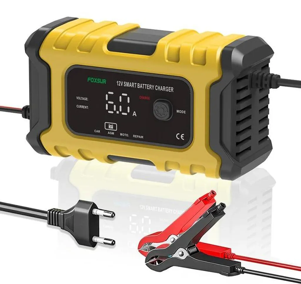 Chargeur intelligent 12V 6A avec mode réparation et écran LCD numérique