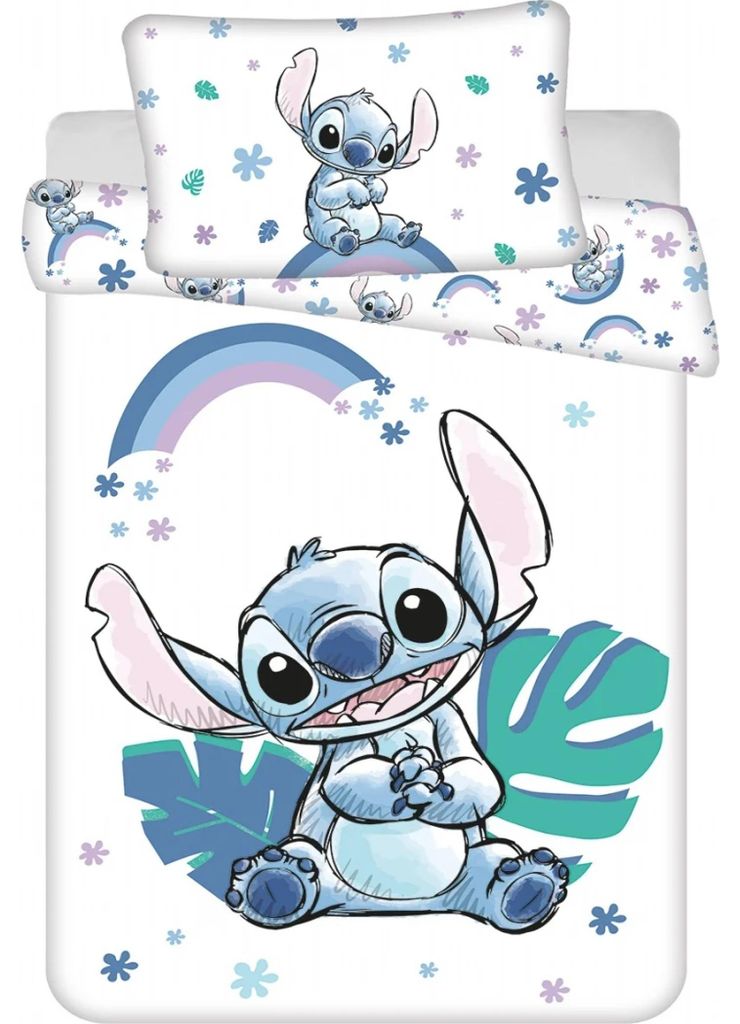 Juego de sábanas de algodón con estampado de Lilo & Stitch Imagen del producto 