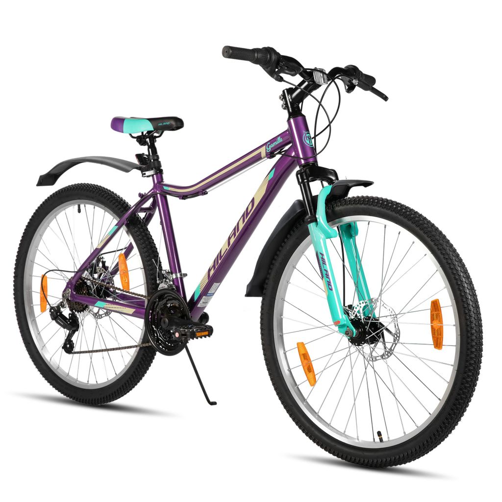 Hiland Damen Mountainbike 27,5 Zoll, Aluminium Rahmen 18 Produktbild 