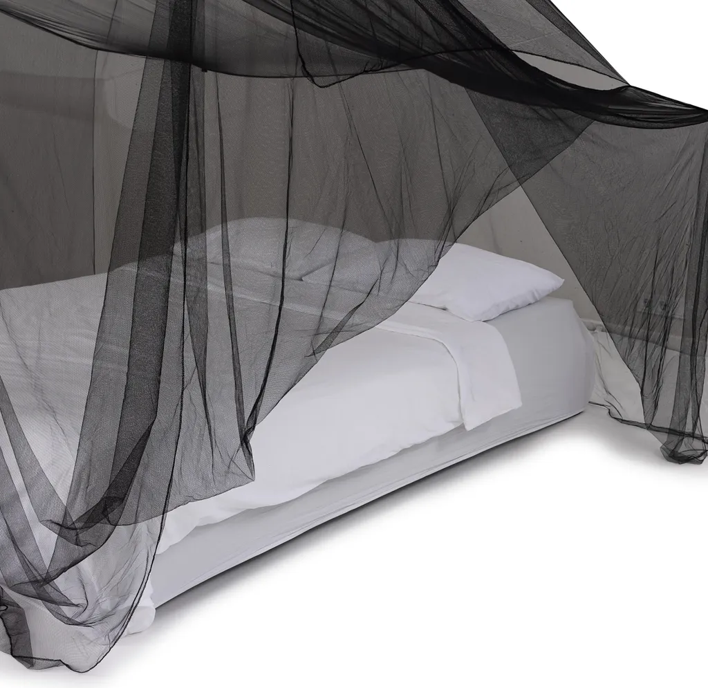 Moustiquaire XXL Noir 210x200 cm Attick pour Grand Lit de Couple