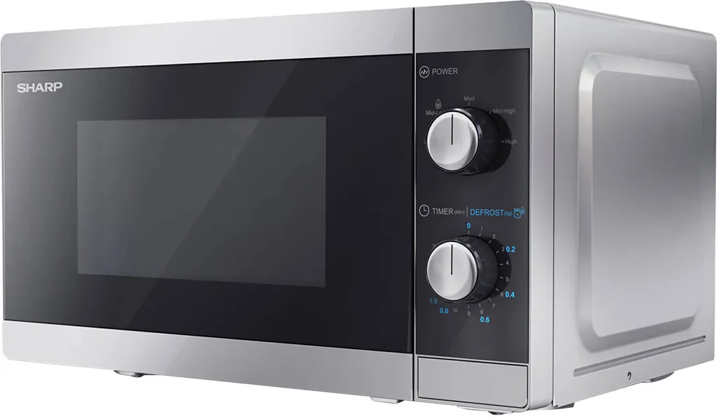 Micro-ondes Sharp 800W avec 5 Niveaux de Puissance et Plateau 25cm