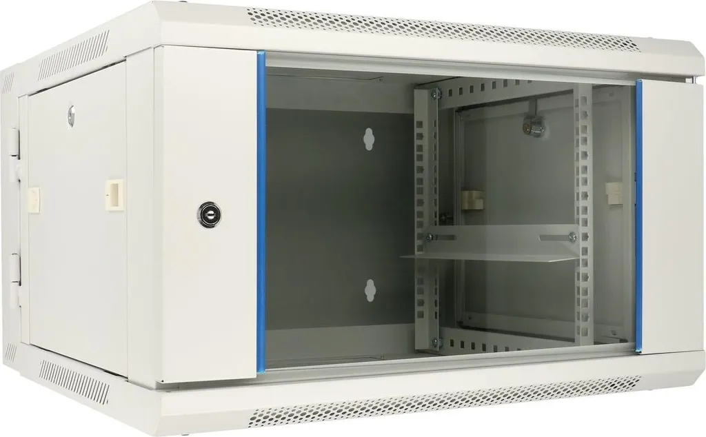 Baie de Brassage 6U Pivotante 600x600 mm Grise - Coffret Mural AZH