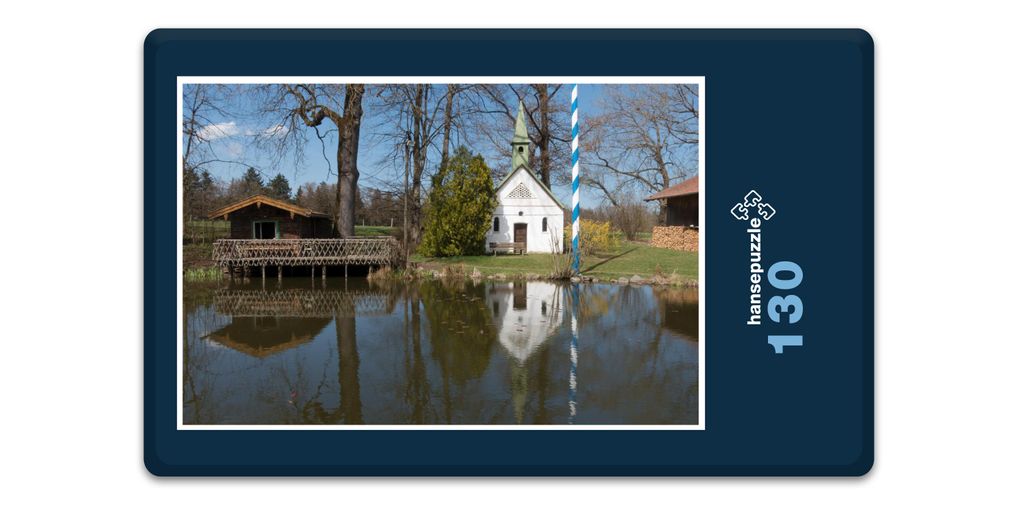 hansepuzzle 17457 - Kapelle Puzzle, 130 Teile, Natur, 28,7 x 20,0cm mit hochwertiger Aufbewahrung, Kartonbox und wiederverschließbarem Beutel