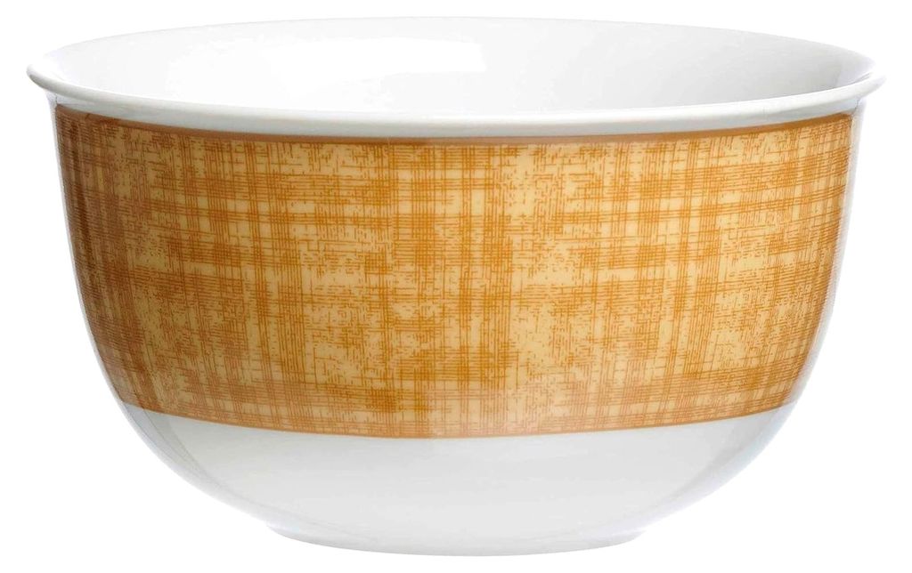 Müslischalen-Set 4-teilig Gelb I Suppenschalen 14 cm I Salatschalen 450 ml I Porzellan-Service I mikrowellen- und spülmaschinengeeignet