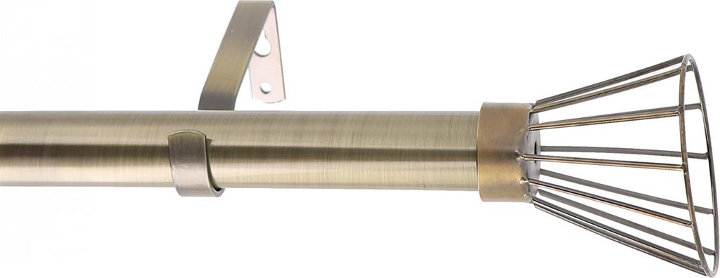 Teleskop-Gardinenstangen-Set mit geometrischem Design