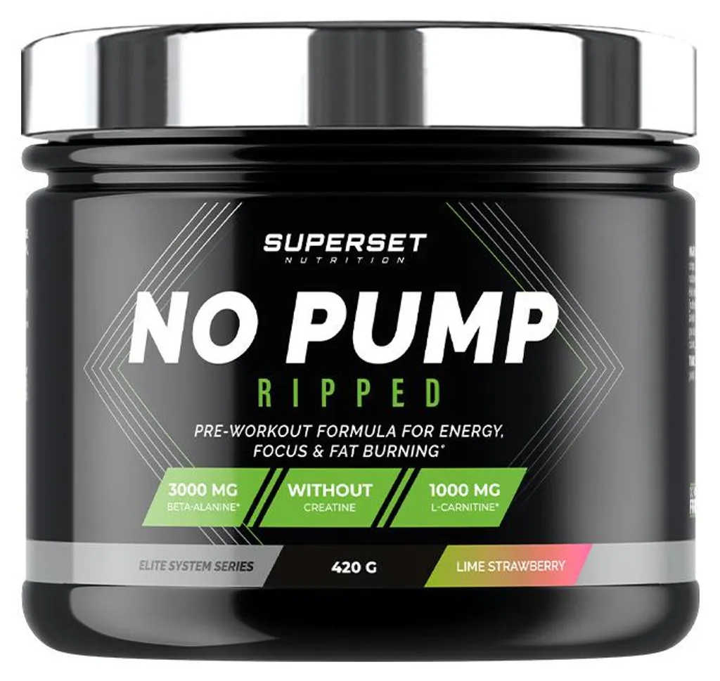 PreWorkout Ripped 420g Superset Nutrition - Énergie et Focus Sans Pump
