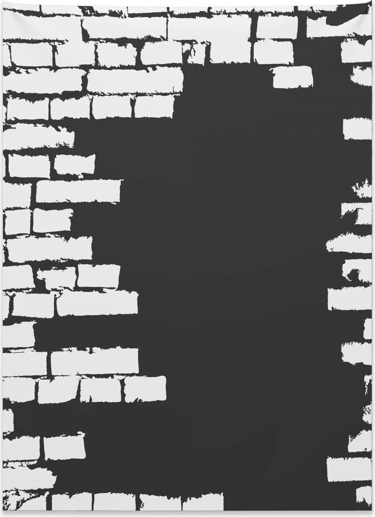 Abakuhaus urban Graffiti Wandteppich, Kreide-Schablone aus Weiches Mikrofaser Stoff Kein Verblassen Klare Farben Waschbar, 110 x 150 cm, Anthrazit ...