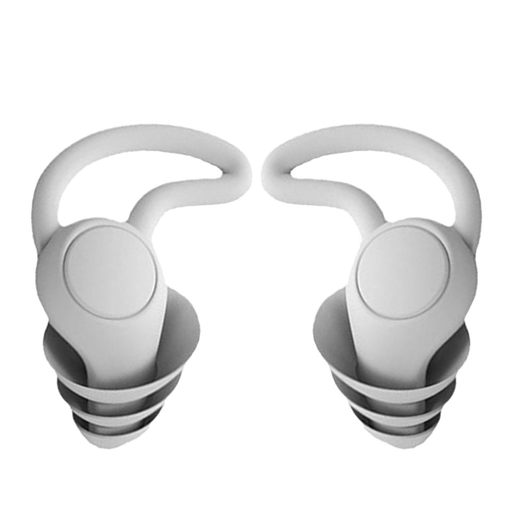 Schlaf-Ohrstöpsel grau – Geräuschdämmend, weich, 3-lagig, Schirmform – Ideal für Zuhause, Büro & Schlafsaal