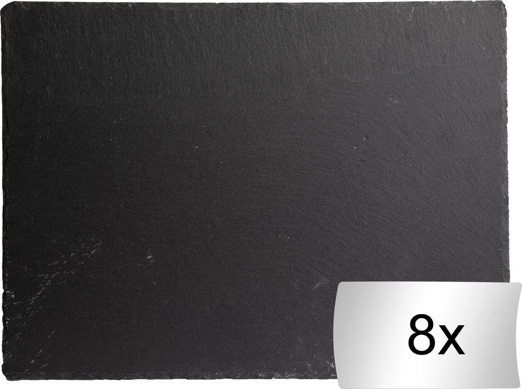 Schieferplatten - 40 x 30 cm - Anthrazit - Schiefer - Unikat - 8er Set