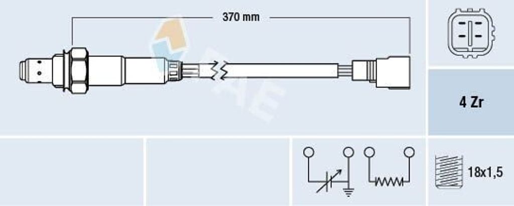 FAE Lambdasonde für TOYOTA CARINA E Stufenheck (T19) vor-Kat Beheizt 77330