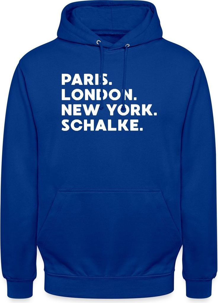 Spreadshirt Schalke Leidenschaft Weltstadt Fußball Uni Hoodie, XL, Royalblau